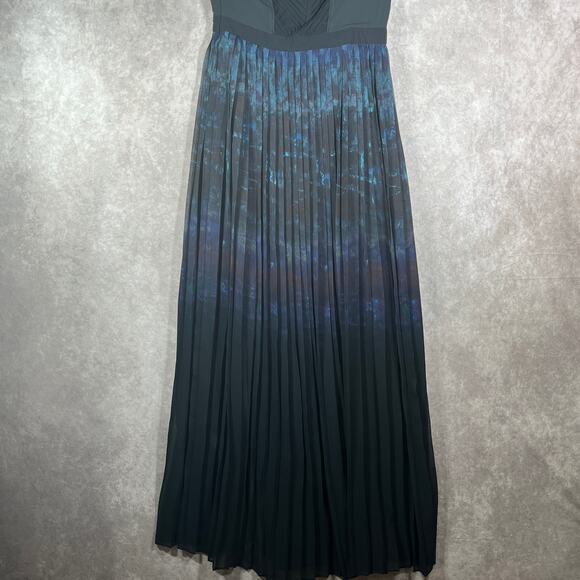 Silence + Noise Fortuna Maxi Dress Womens 2 Black Ombre‎ Strapless Goth Witchy - Picture 4 of 10